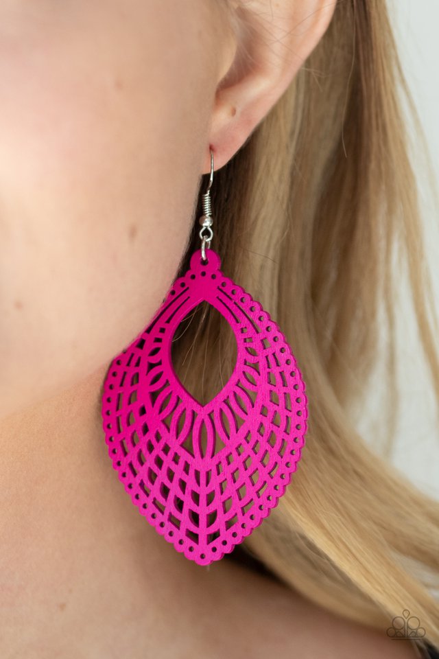 Paparazzi Earring ~ One Beach At A Time - Pink