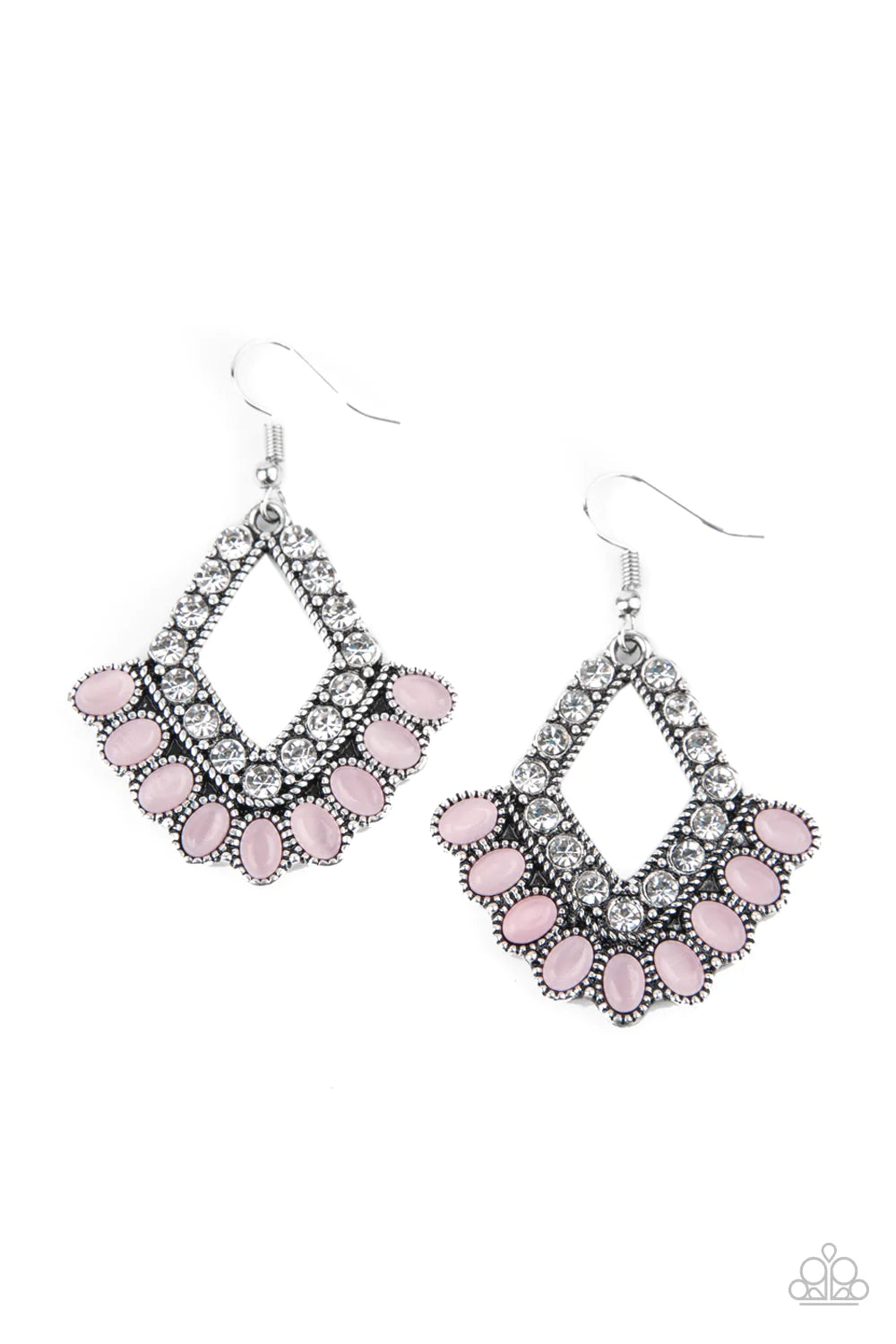 Paparazzi Earring ~ Just BEAM Happy - Pink