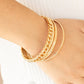 A Piece of The Action - Gold - Paparazzi Bracelet Image