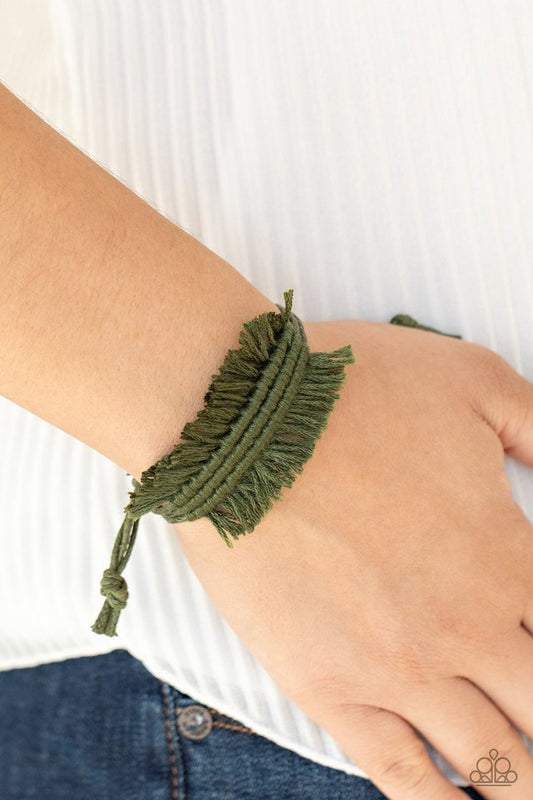 Make Yourself at HOMESPUN - Green - Paparazzi Bracelet Image