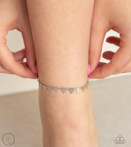 Paparazzi Anklet ~ Sand Shark - Silver
