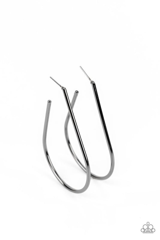 City Curves - Black - Paparazzi Earring Image