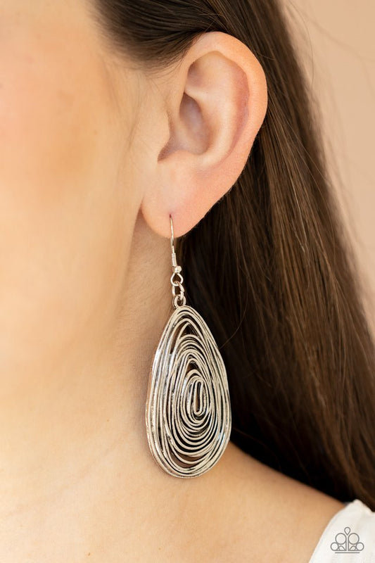 Rural Ripples - Silver - Paparazzi Earring Image