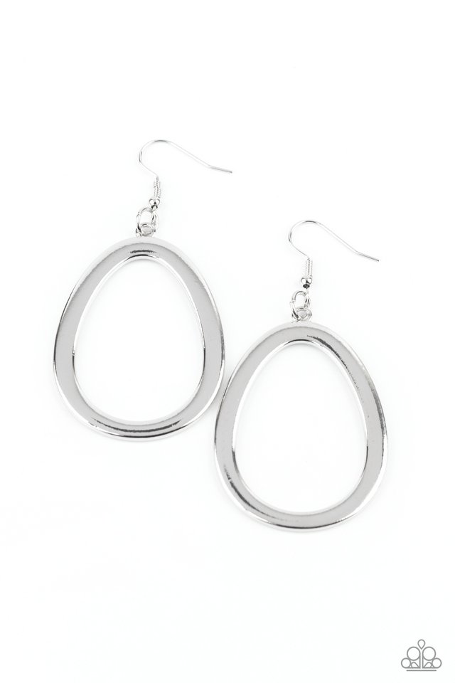 Casual Curves - Silver - Paparazzi Earring Image