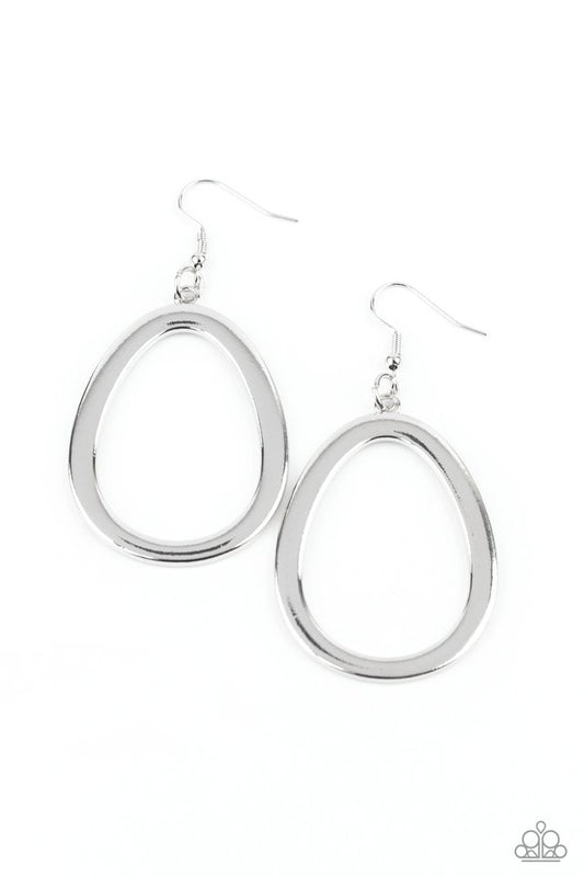 Casual Curves - Silver - Paparazzi Earring Image