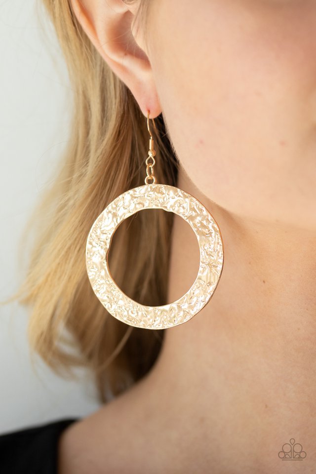 PRIMAL Meridian - Gold - Paparazzi Earring Image