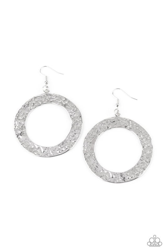 PRIMAL Meridian - Silver - Paparazzi Earring Image