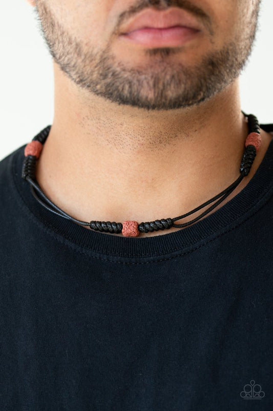 Volcanic Vagabond - Red - Paparazzi Necklace Image