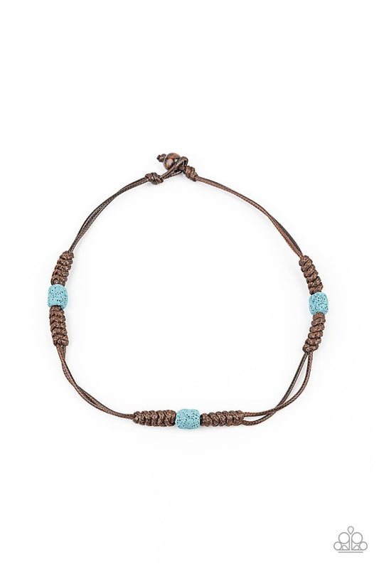 Volcanic Vagabond - Blue - Paparazzi Necklace Image