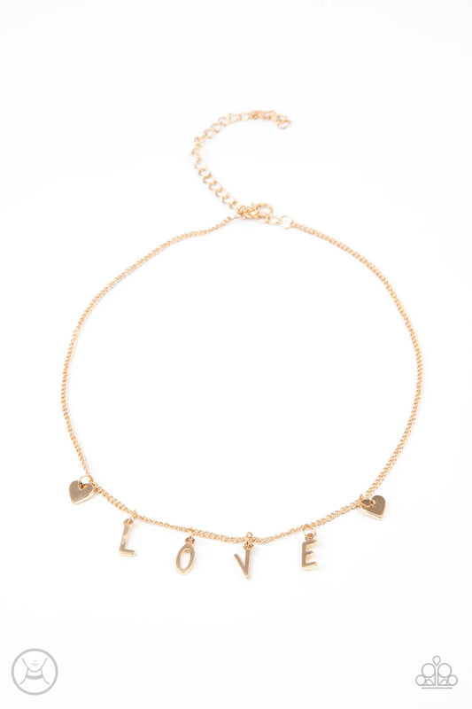 Collar Paparazzi ~ El amor lo conquista todo - Oro