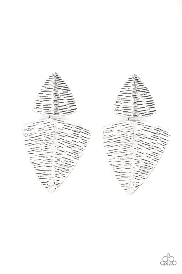 PRIMAL Factors - Silver - Paparazzi Earring Image