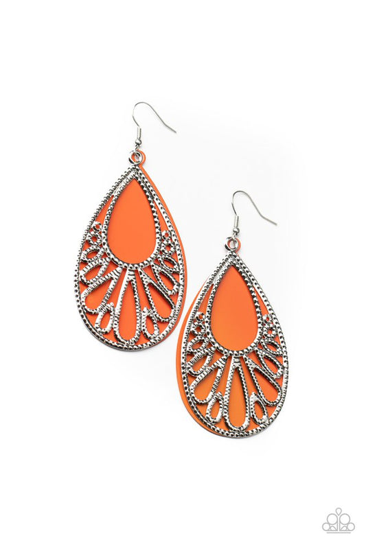 Loud and Proud - Orange - Paparazzi Earring Image