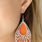 Loud and Proud - Orange - Paparazzi Earring Image