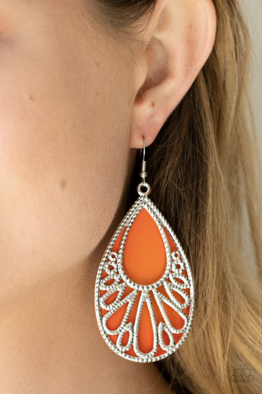 Loud and Proud - Orange - Paparazzi Earring Image