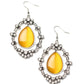 Icy Eden - Yellow - Paparazzi Earring Image