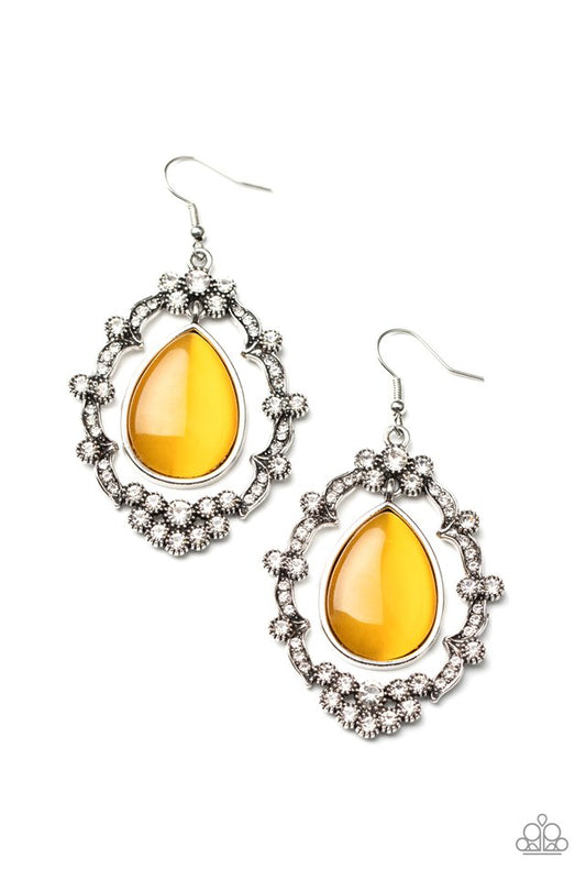 Icy Eden - Yellow - Paparazzi Earring Image