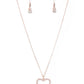 GLOW by Heart - Rose Gold - Paparazzi Necklace Image