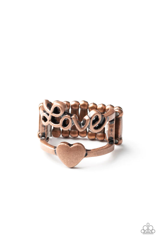 Paparazzi Ring ~ Heartstring Harmony - Copper