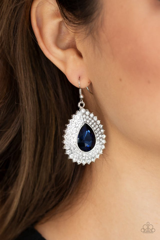 Exquisitely Explosive - Blue - Paparazzi Earring Image