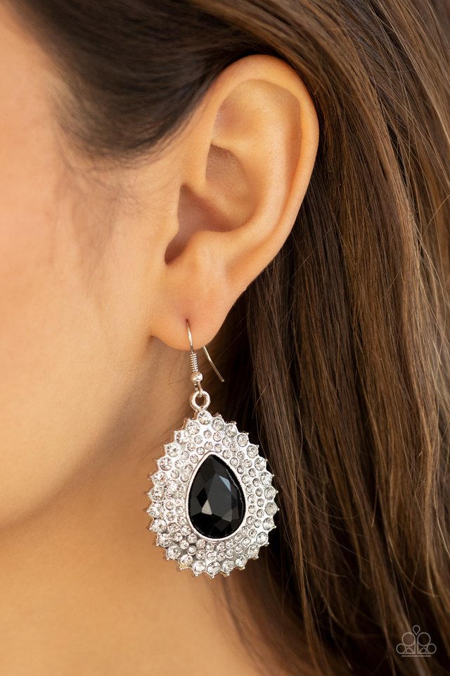 Exquisitely Explosive - Black - Paparazzi Earring Image