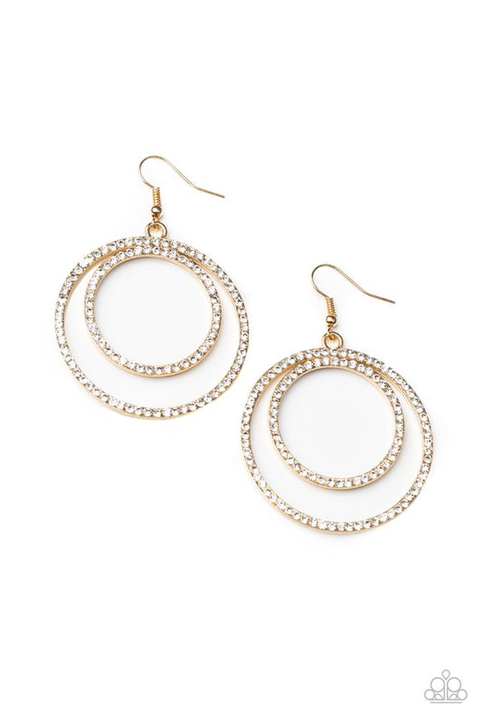 Radiating Refinement - Gold - Paparazzi Earring Image