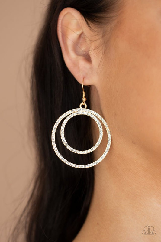 Radiating Refinement - Gold - Paparazzi Earring Image