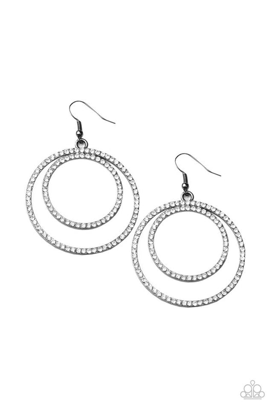 Radiating Refinement - Black - Paparazzi Earring Image