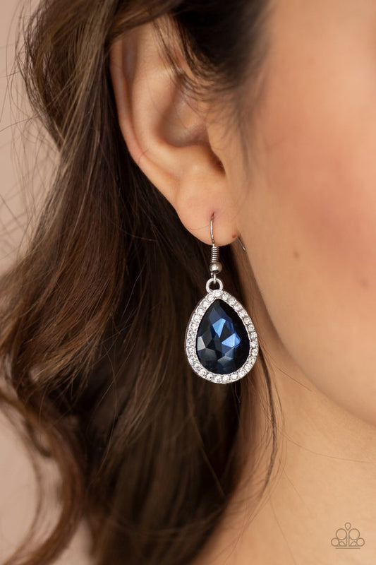 Dripping With Drama - Blue - Paparazzi Earring Image