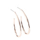 Totally Hooked - Rose Gold - Paparazzi Earring Image