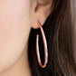 Totally Hooked - Rose Gold - Paparazzi Earring Image