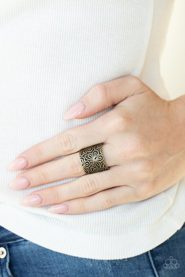 Butterfly Bayou - Brass - Paparazzi Ring Image