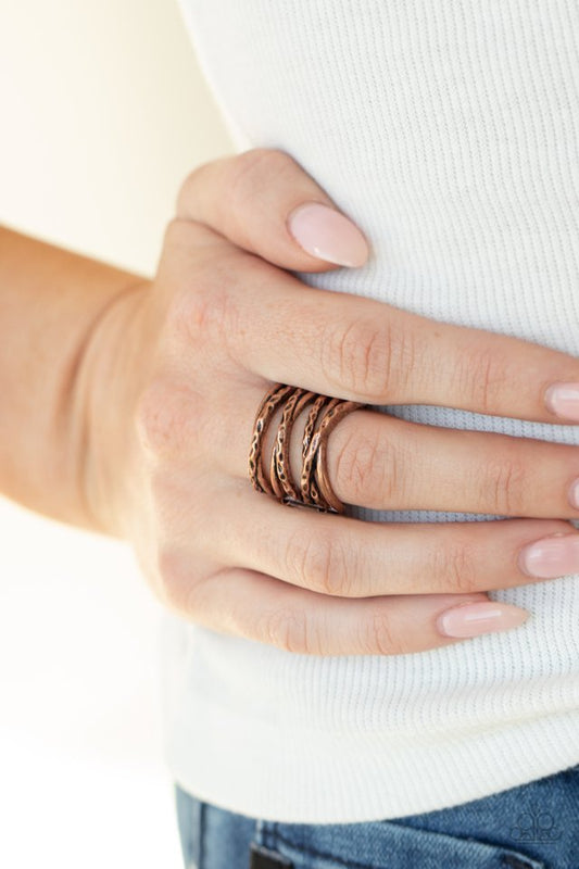 Switching Gears - Copper - Paparazzi Ring Image