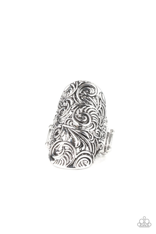 Paisley Paradise - Silver - Paparazzi Ring Image