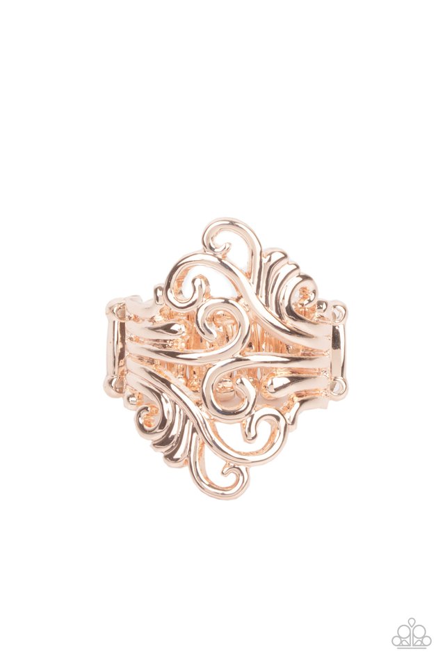 Voluptuous Vines - Rose Gold - Paparazzi Ring Image