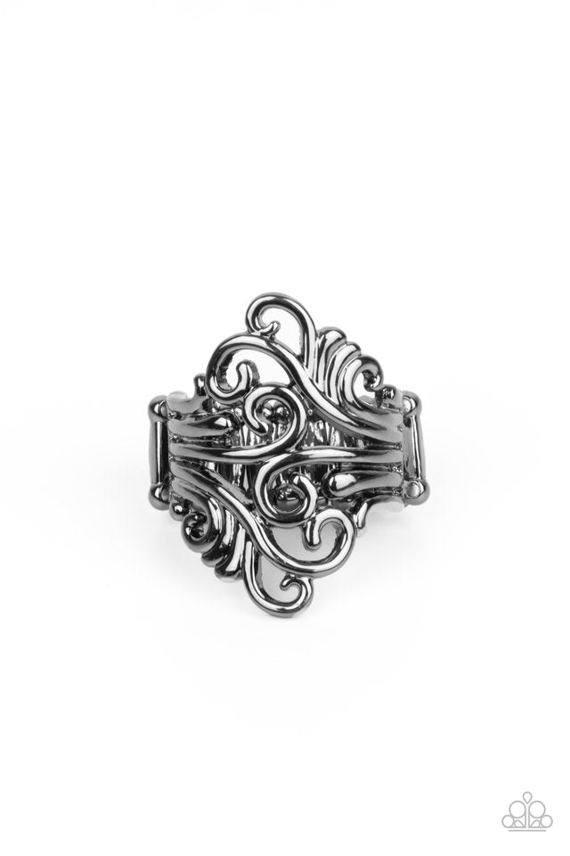 Voluptuous Vines - Black - Paparazzi Ring Image