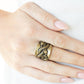 Follow The Tulips - Brass - Paparazzi Ring Image