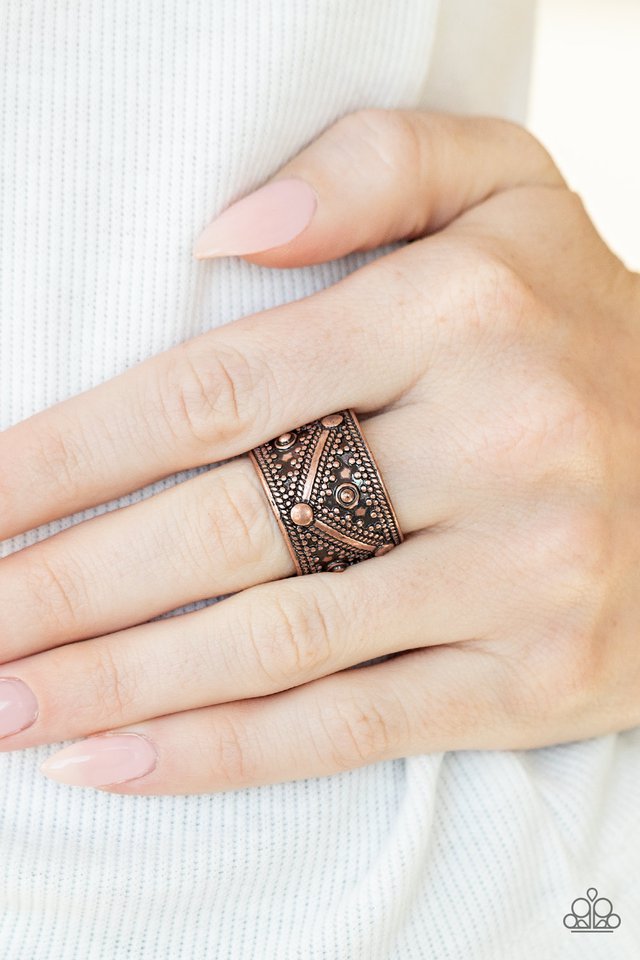 Primal Patterns - Copper - Paparazzi Ring Image