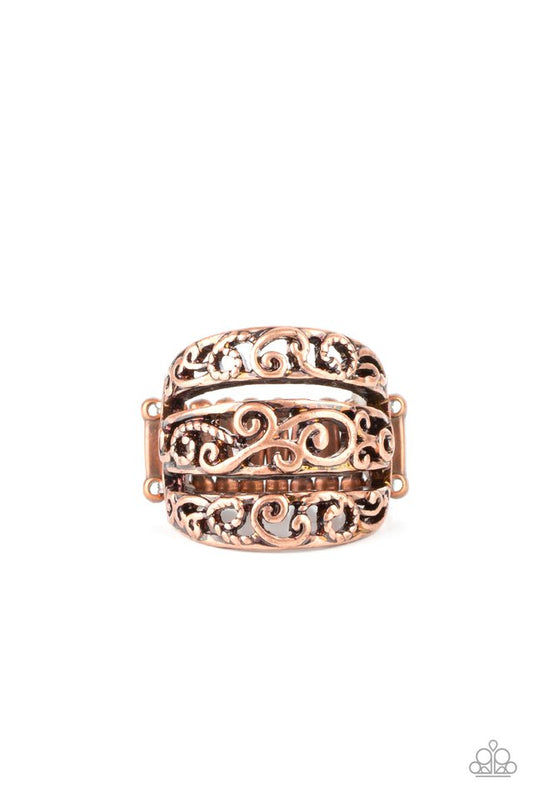 FRILLED To Be Here - Copper - Paparazzi Ring Image