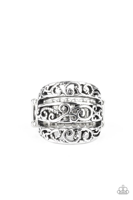 FRILLED To Be Here - Silver - Paparazzi Ring Image