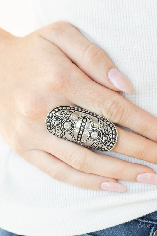 Tiki Trail - Silver - Paparazzi Ring Image