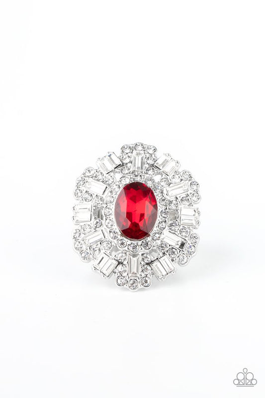 Iceberg Ahead - Red - Paparazzi Ring Image