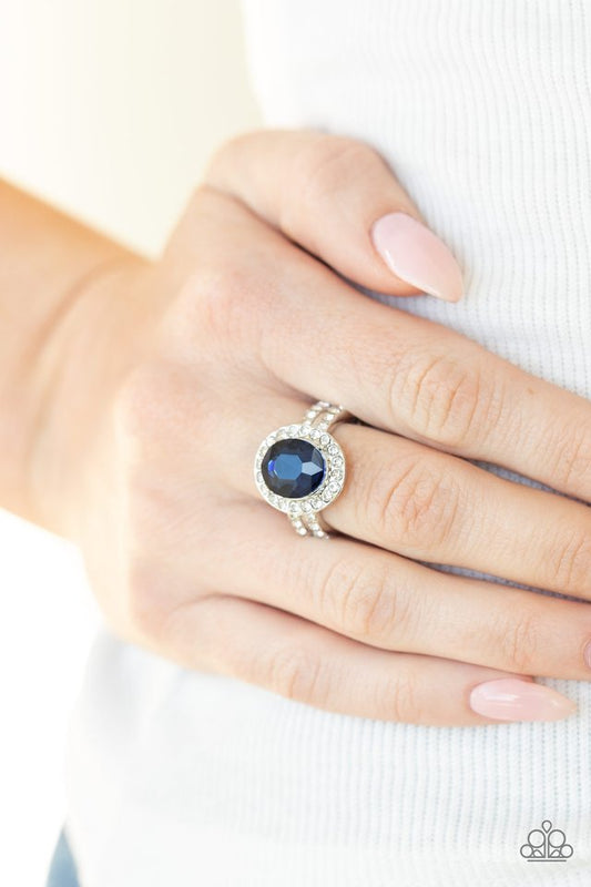 Unstoppable Sparkle - Blue - Paparazzi Ring Image