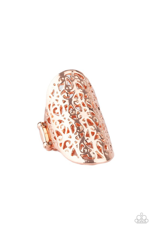 Full Out Frill - Copper - Paparazzi Ring Image