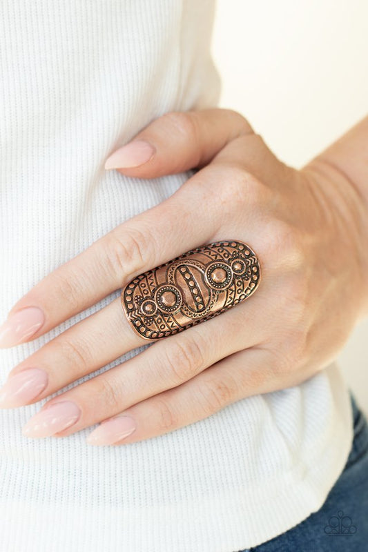 Tiki Trail - Copper - Paparazzi Ring Image