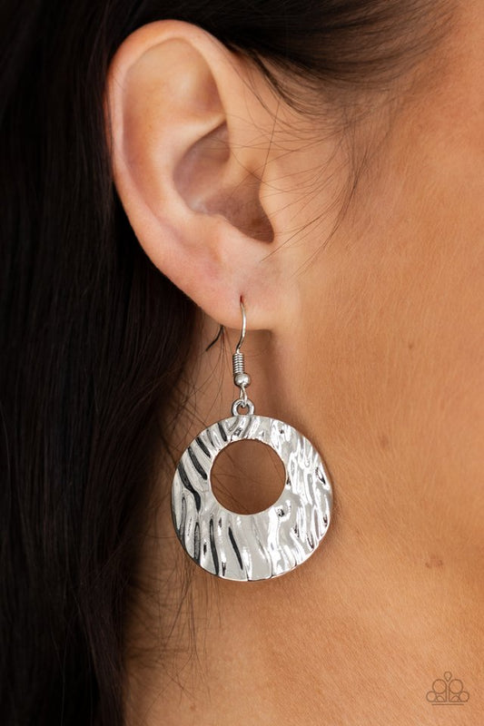 Warped Perceptions - Silver - Paparazzi Earring Image