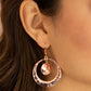 Rounded Radiance - Copper - Paparazzi Earring Image