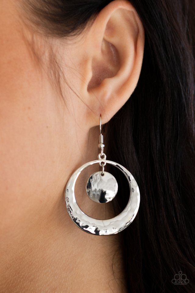 Rounded Radiance - Silver - Paparazzi Earring Image