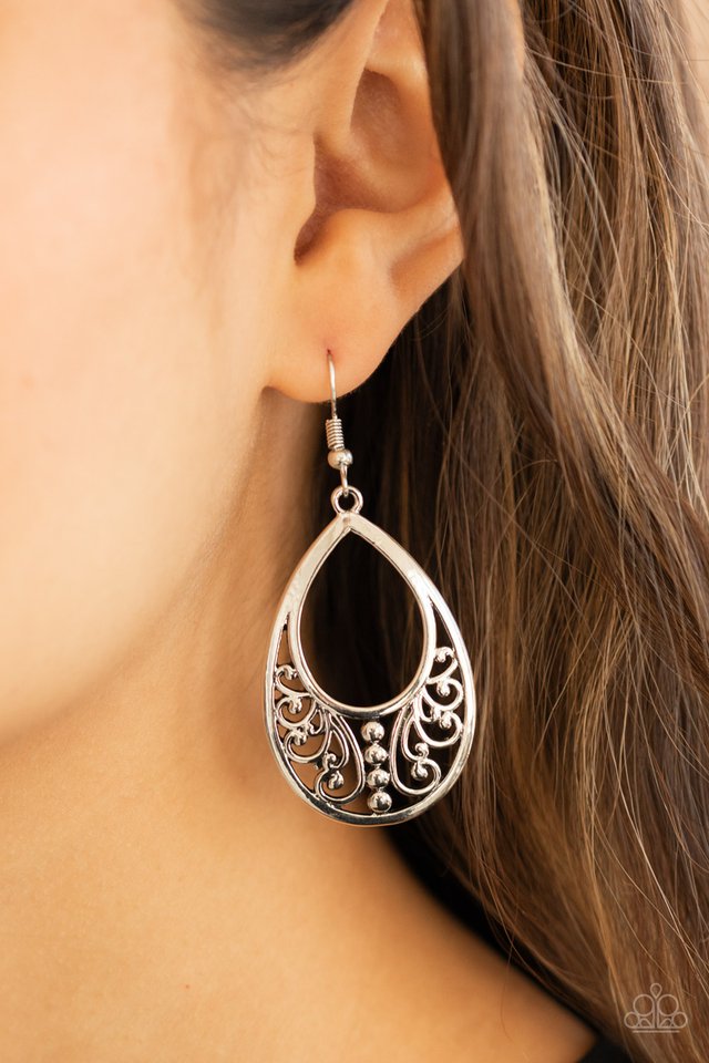 Stylish Serpentine - Silver - Paparazzi Earring Image