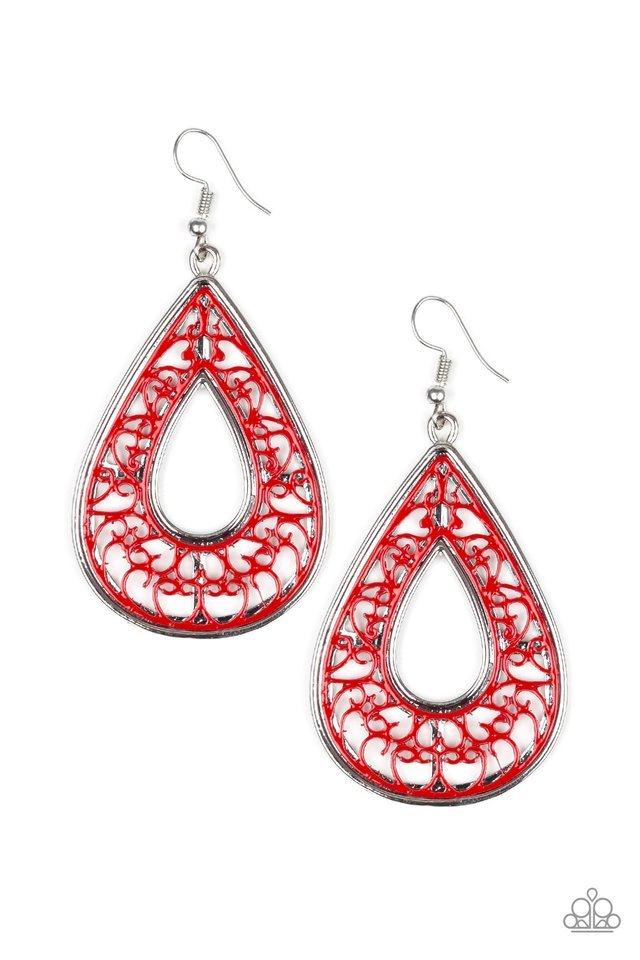 Red on sale anchor earrings