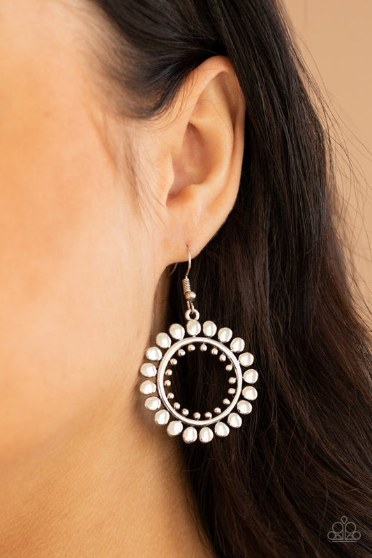 Radiating Radiance - Silver - Paparazzi Earring Image